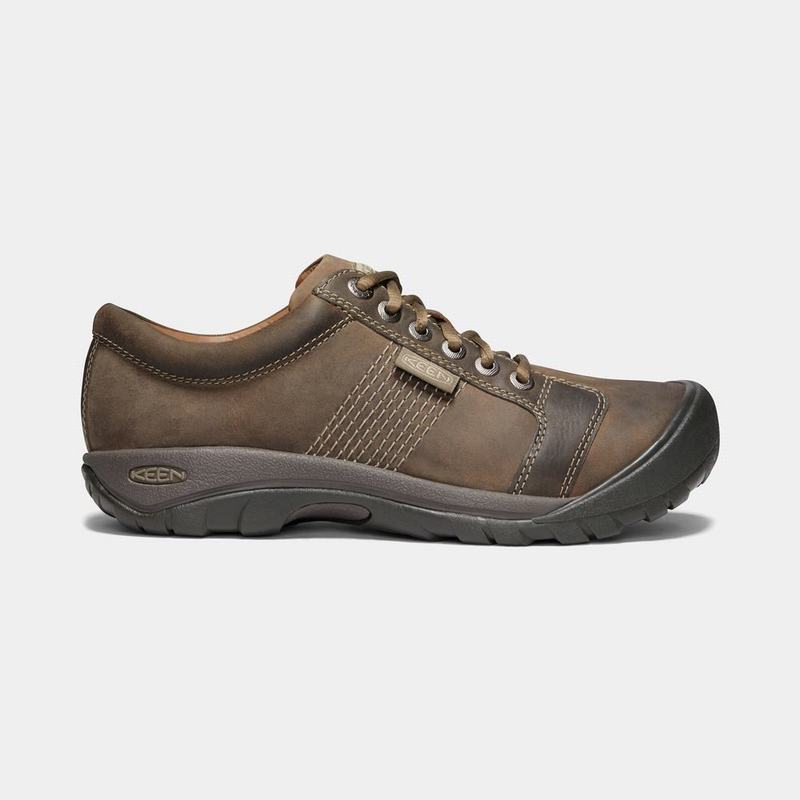 Tenis Casuales Keen Austin Cuero Lace-up Para Hombre Marrom Oscuro - Zapatos Keen Mexico (574809-BMT